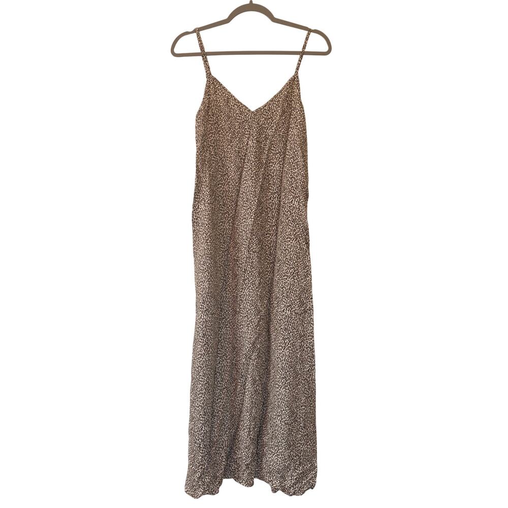 Jenni Kayne Slip Dress XS S fit Leopard Flowy Relaxed 90s Minimal Strappy NWT - Picture 4 of 7